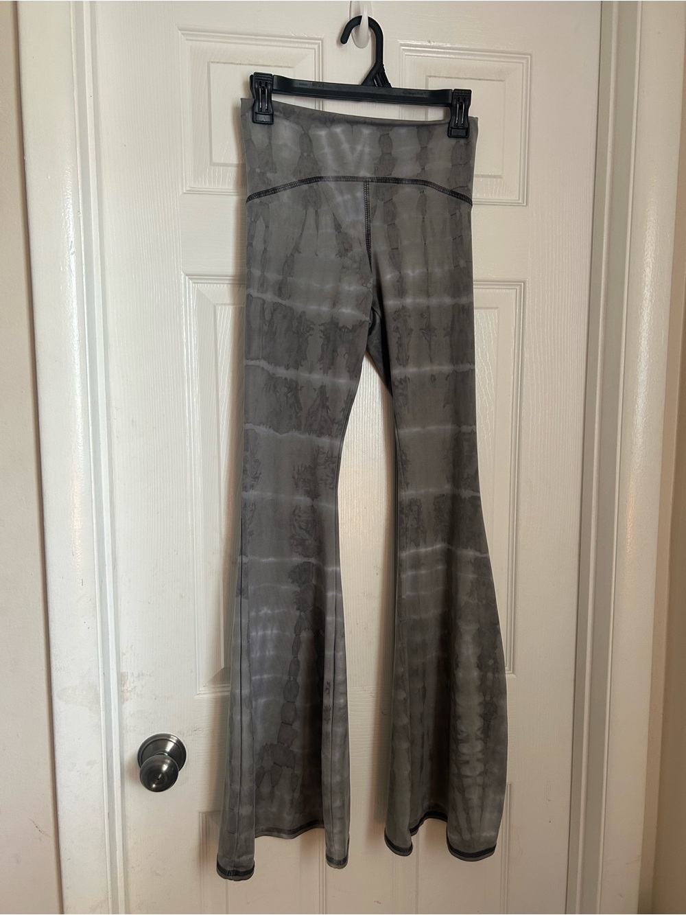 Free People Gray Tie-Dye Flare Pants